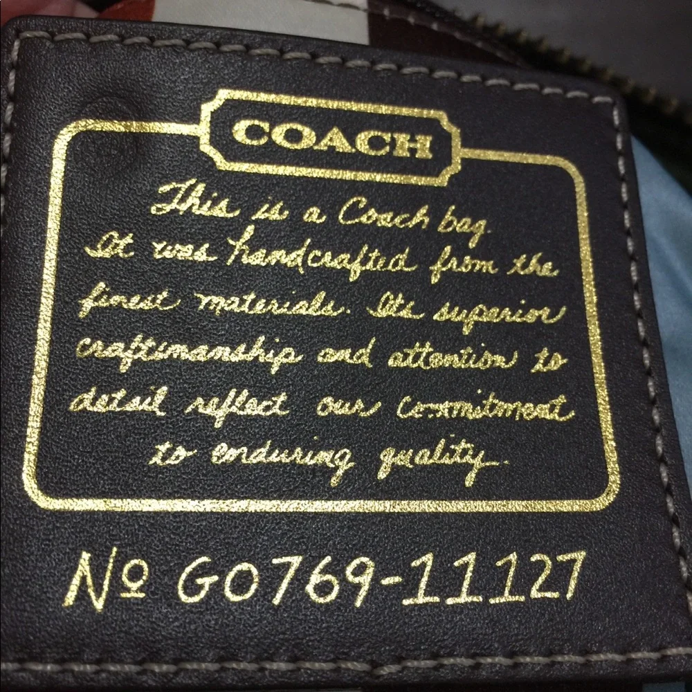 Coach Black Leather Shoulder Bag with Gold Hardware